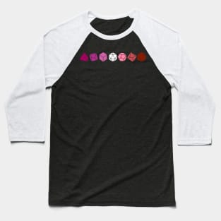 Lesbian Pride Dice Baseball T-Shirt